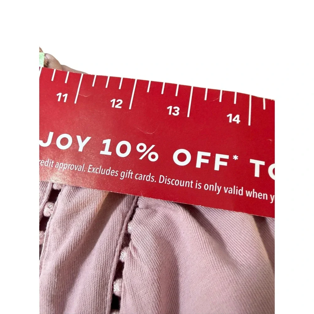 Boden Lilac Pink Pom Ladder Lace Long Sleeve Top Womens US 12 Feminine Pastel